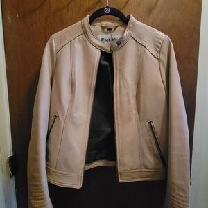 Whet Blu Vintage Women's Beige Leather Jacket